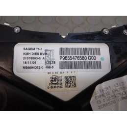 Contachilometri quadro strumenti Peugeot 307 1.6 Hdi dal 2001 al 2009 cod p9655476580  1708428911005