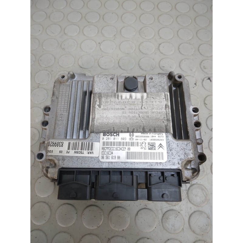 Centralina motore Peugeot 307 1.6 Hdi dal 2001 al 2009 cod 9656161980 0281011803  1708946038048