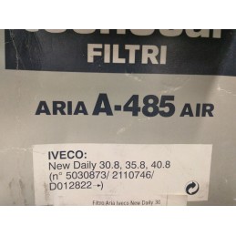 FILTRO ARIA IVECO NEW DAILY 30.8,35.8,40.8 CODICE A-485  2400000094425